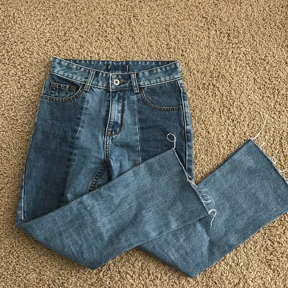 Vintage split tone jeans